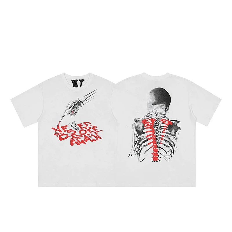 Never Broke Again White Skeleton Graphic T - Shirt