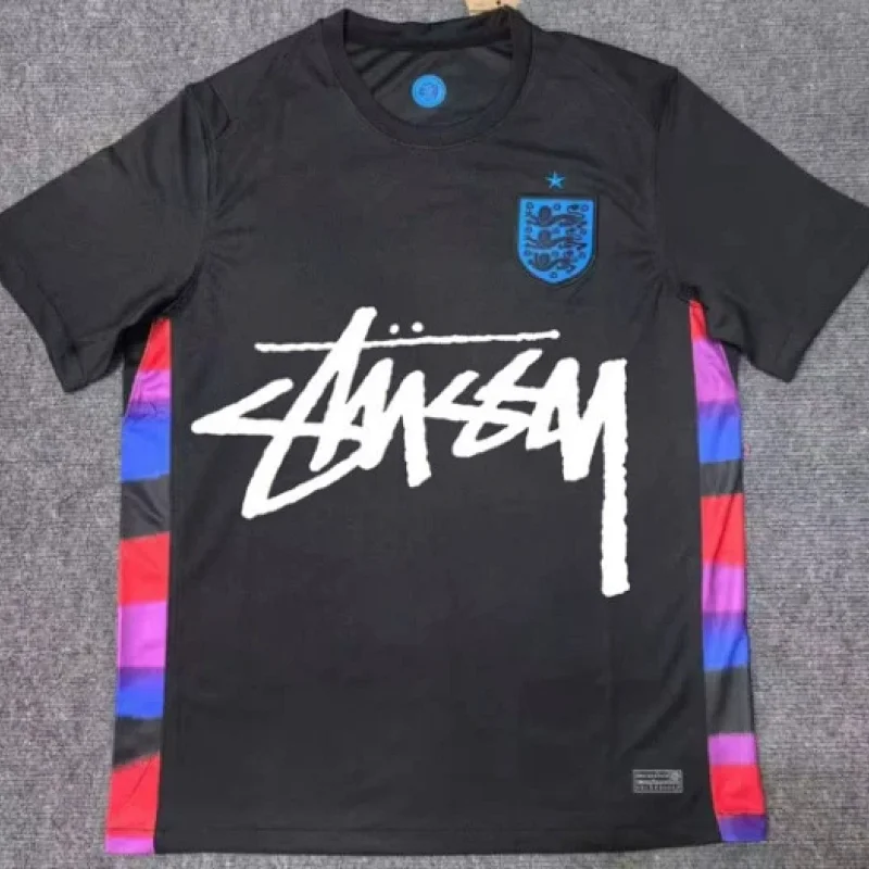 Stussy England Football Jersey (White/Blue/Red)