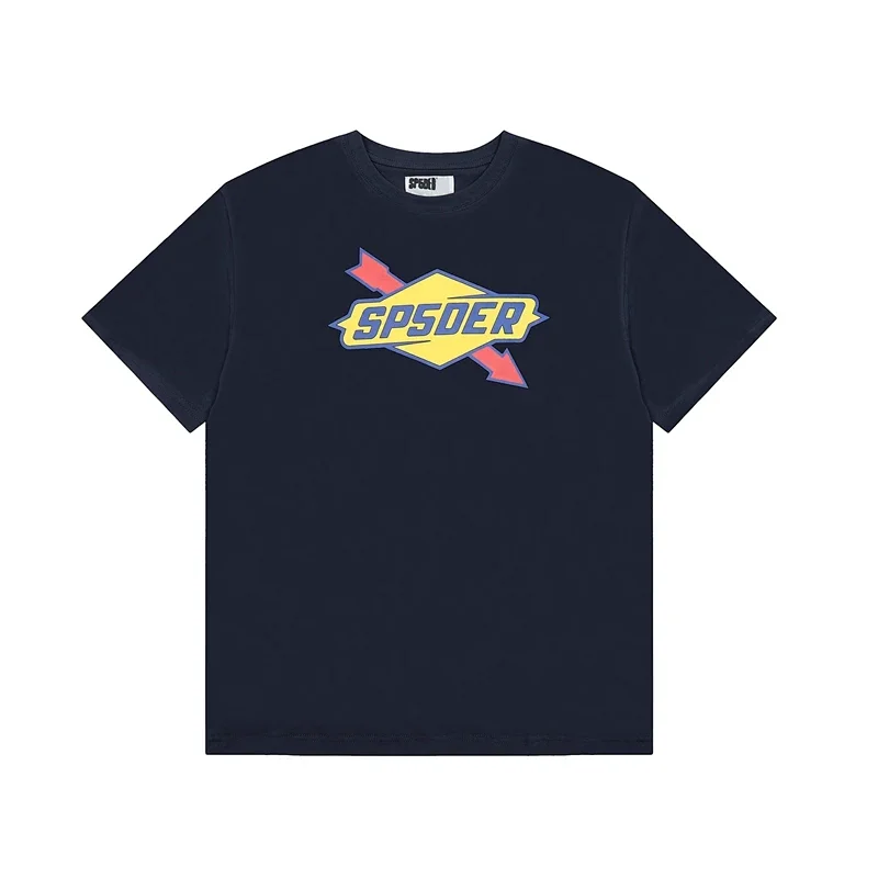 SPSDER Navy Blue T - Shirt with Front SPSDER Logo & Red Arrow