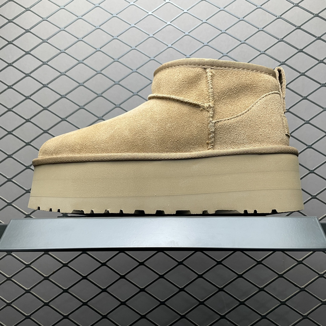 UGG Beige Platform Ankle Boots