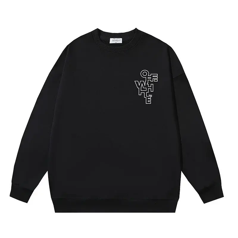 OFF-WHITE Black Logo Crew Sweatshirt