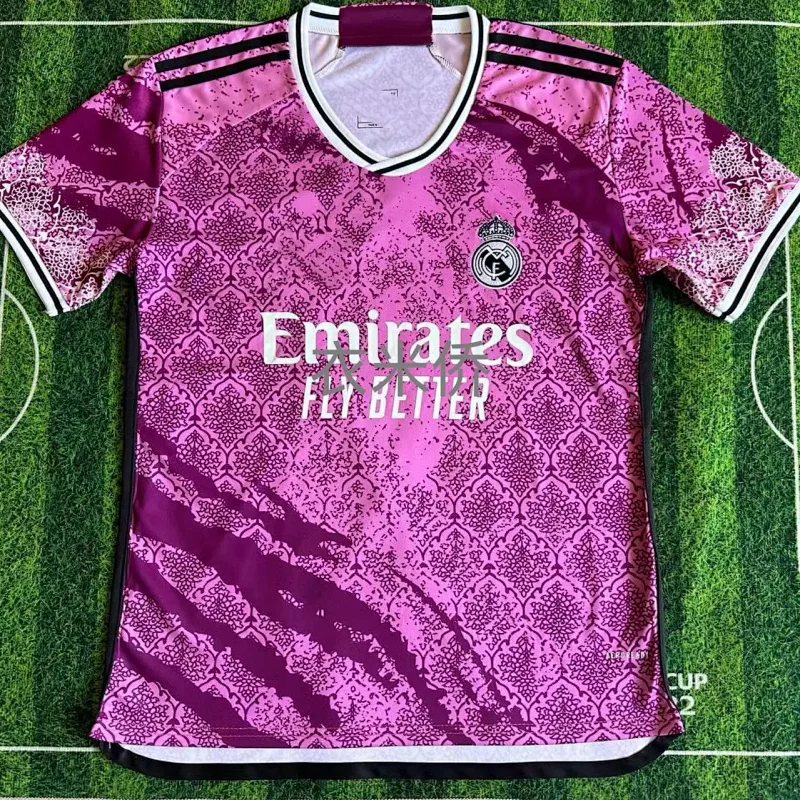 Real Madrid Black Purple Pink Soccer Jersey