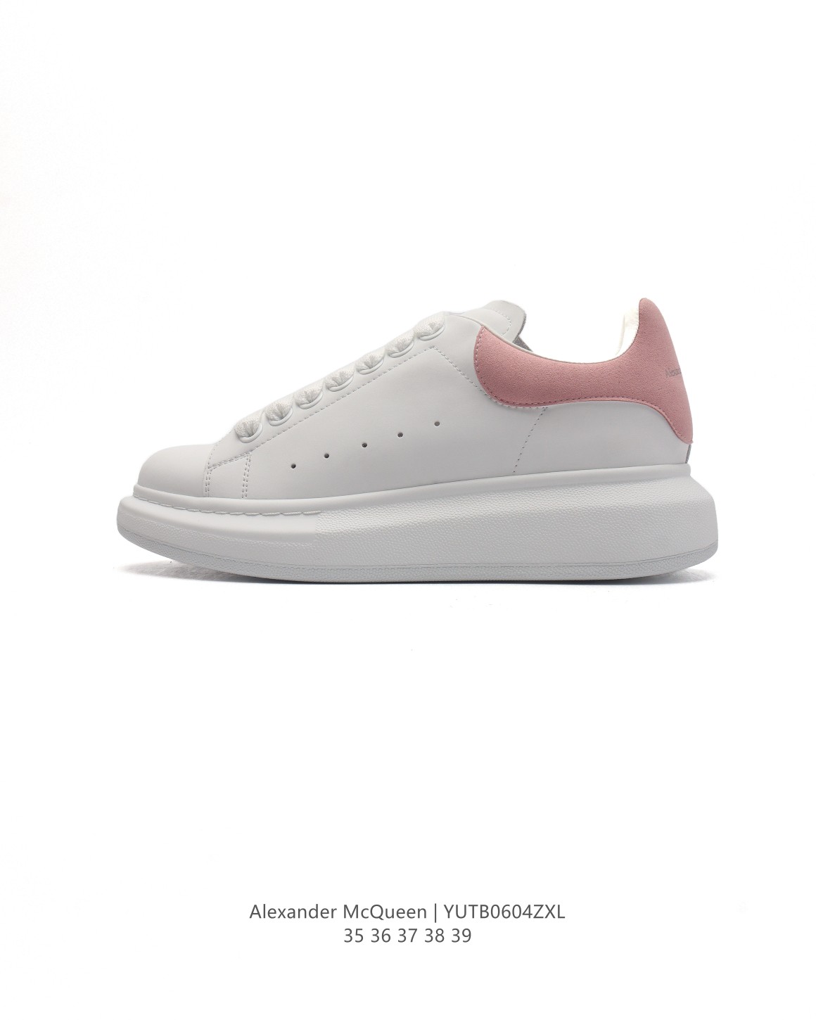Alexander McQueen White & Pink Sneakers