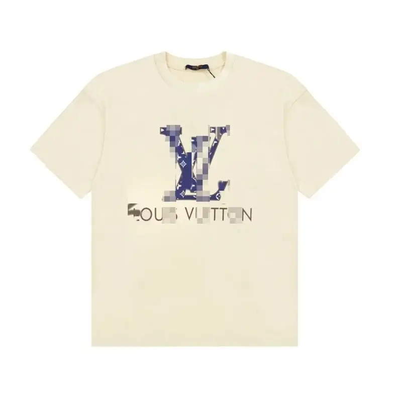 Louis Vuitton LV Logo Cream T-Shirt