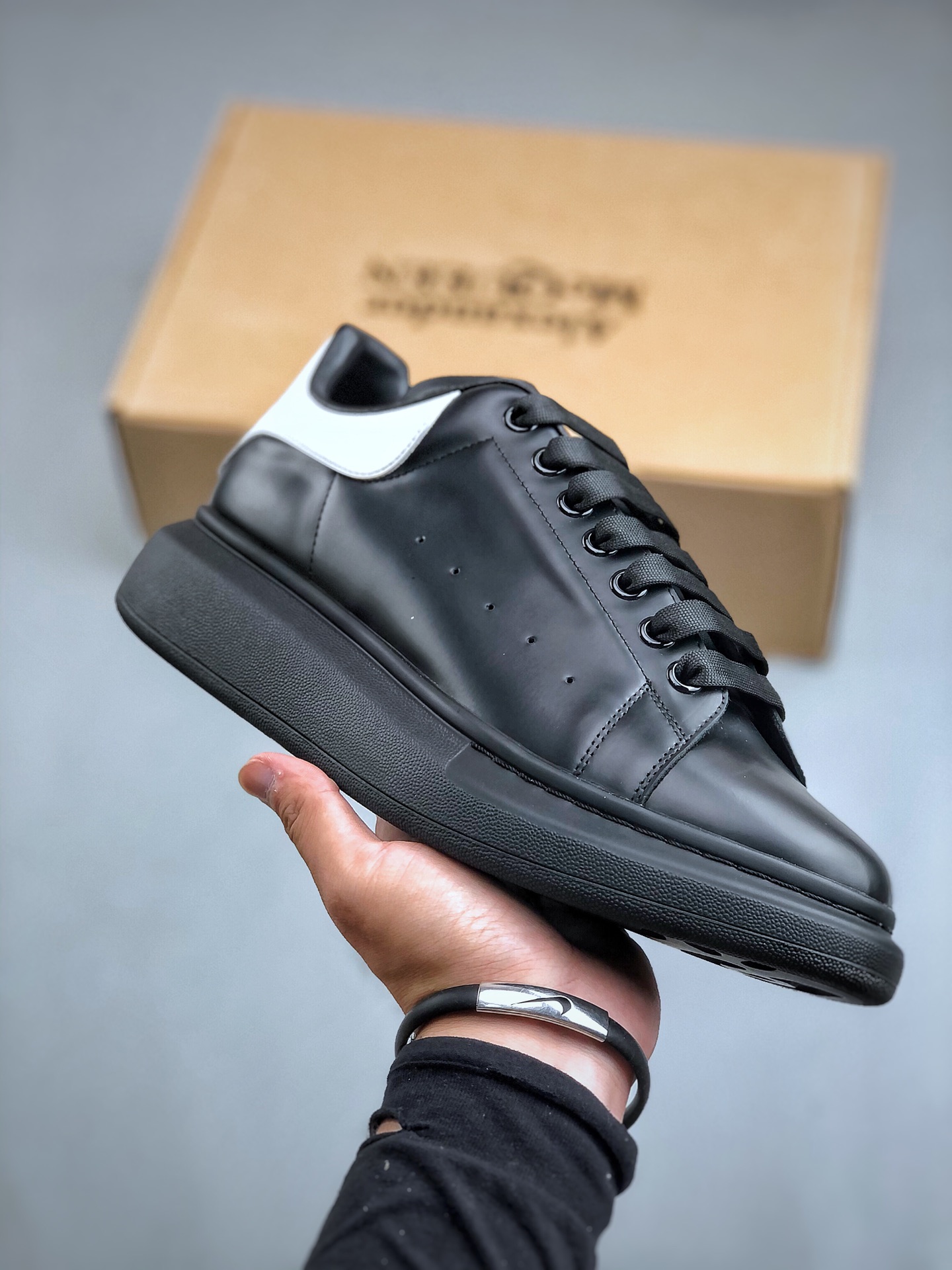 Alexander McQueen Black White Oversized Sneakers