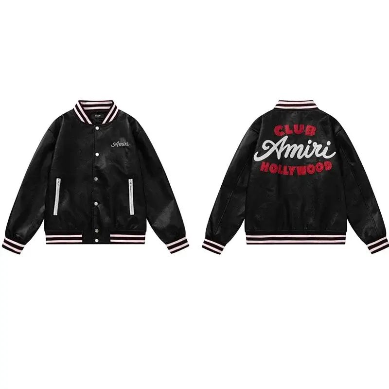 Amiri Black Baseball Jacket