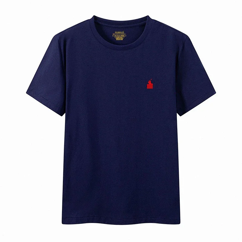 Polo Navy Blue Crew Neck T - Shirt with Red Chest Logo