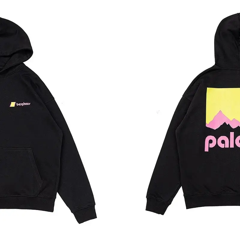 Palace Black Hoodie Berghaus Logo Back Graphic