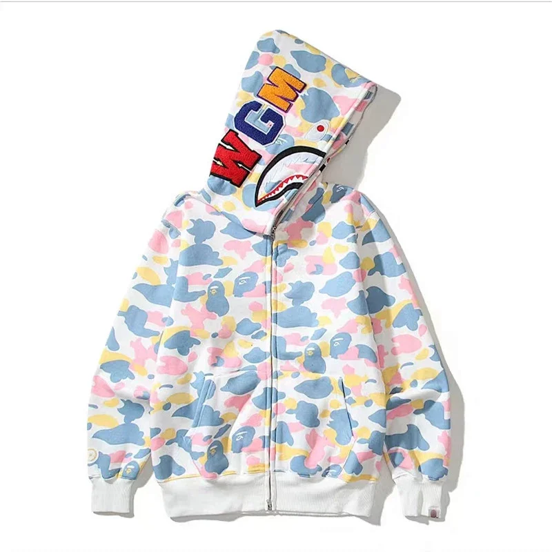 BAPE Pastel Camo Shark Full - Zip Hoodie