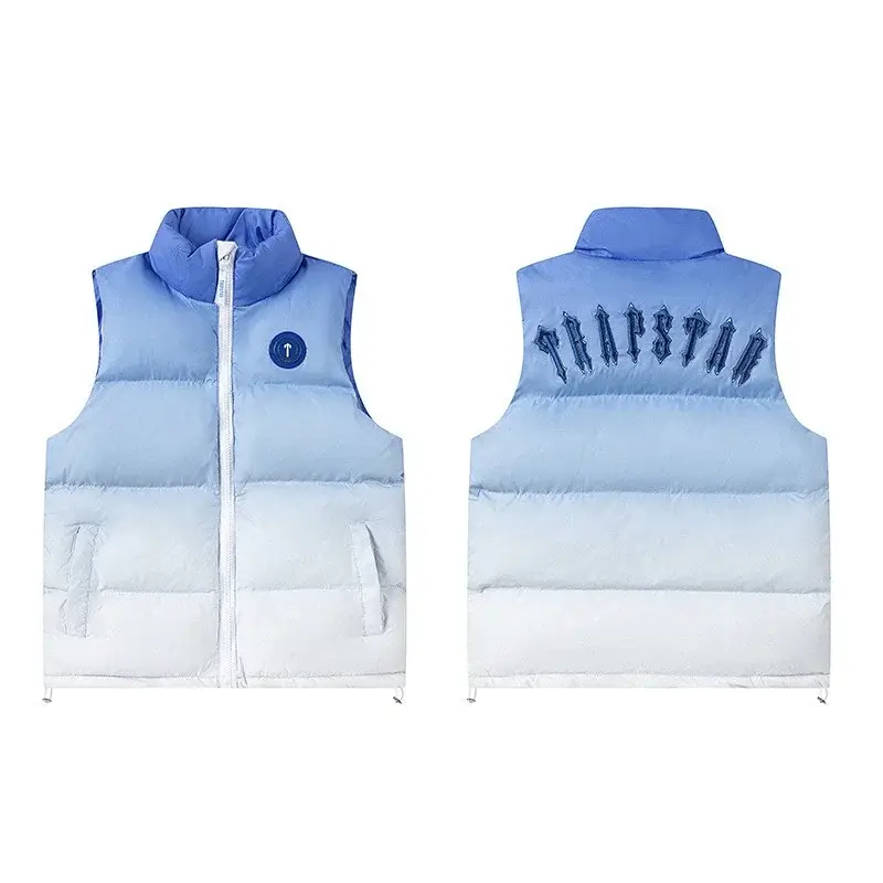 TRAPSTAR Blue-White Gradient Puffer Vest