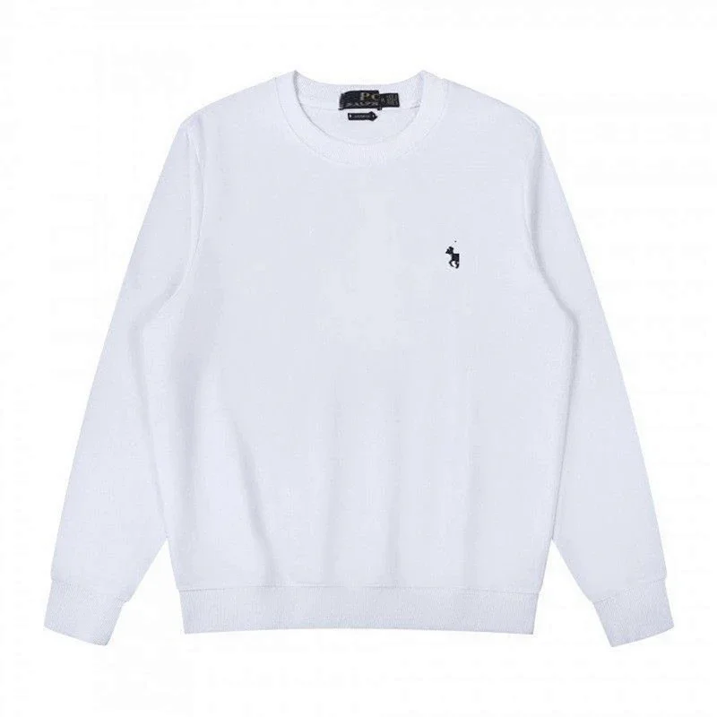 Polo Ralph Lauren  White Crew - Neck Sweatshirt with Small Logo